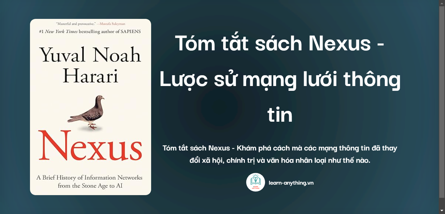 Tóm tắt sách Nexus - Lược sử mạng lưới thông tin