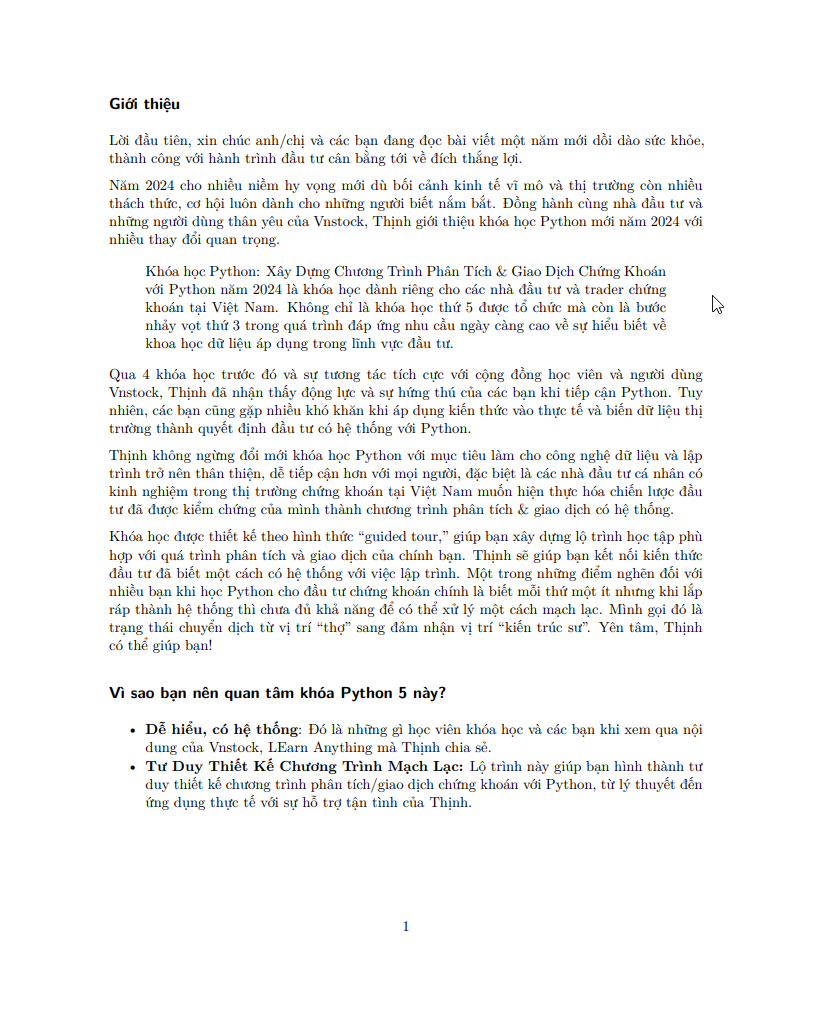 File PDF xuất từ Quarto với cấu hình mặc định